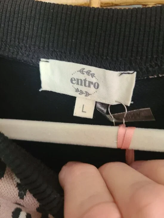 Entro "Into The Wild" Dress NWT SZ L Black & Leopard Print $ 69.95 - Picture 11 of 12